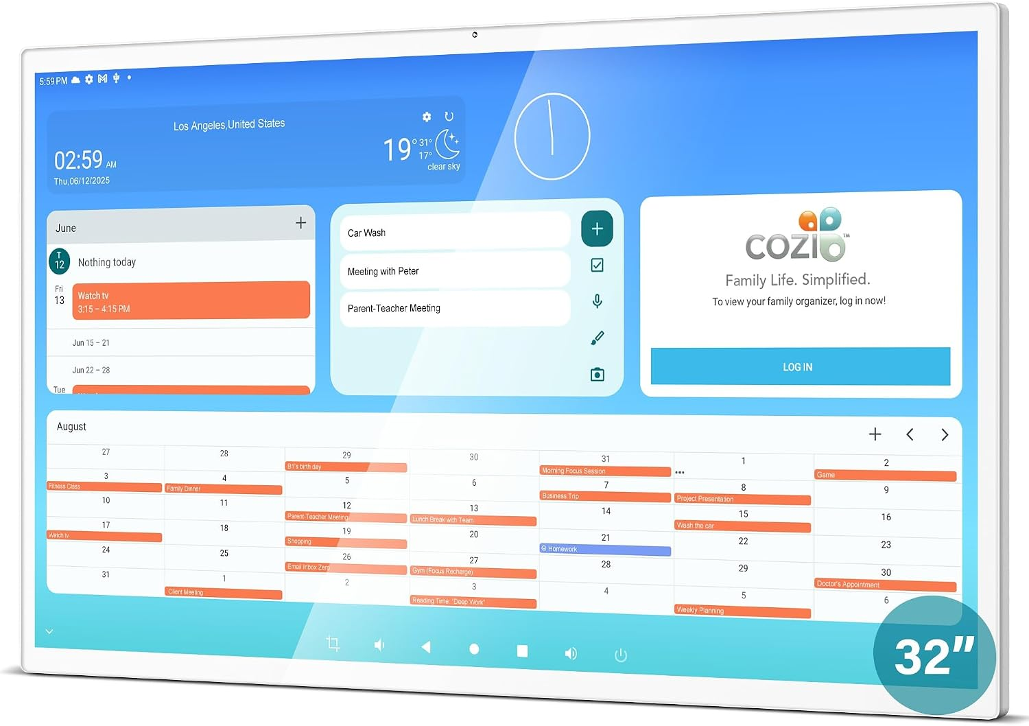 32 inch Fiteye digital calendar